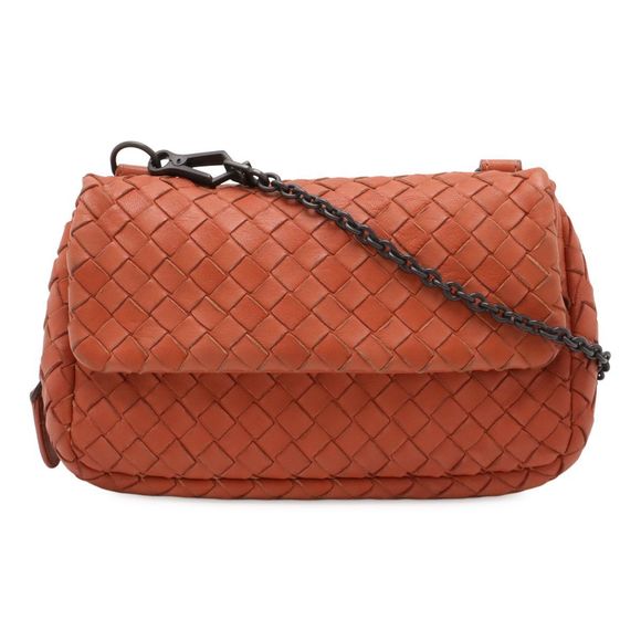 Bottega Veneta Intrecciato Chain Shoulder Bag Pochette 2WAY Clutch Bag Pouch - Picture 1 of 9